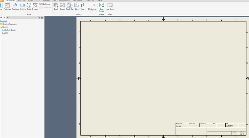 Inventor Titleblock